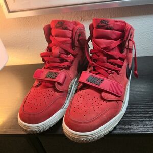 Jordan Red and Black High-Top Sneakers
